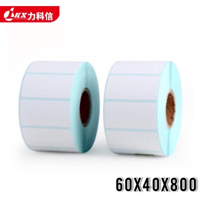 

Kertas Label Thermal Ukuran 60x40mm Resi Barcode Roll 800 Lembar