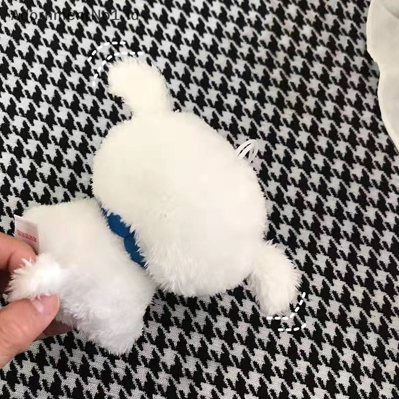 [AdornmentNo1] 10cm Crayon Shinchan gantungan kunci Shiro anjing putih siswa ransel liontin boneka Mini lucu Shin-chan boneka mewah hadiah untuk anak-anak