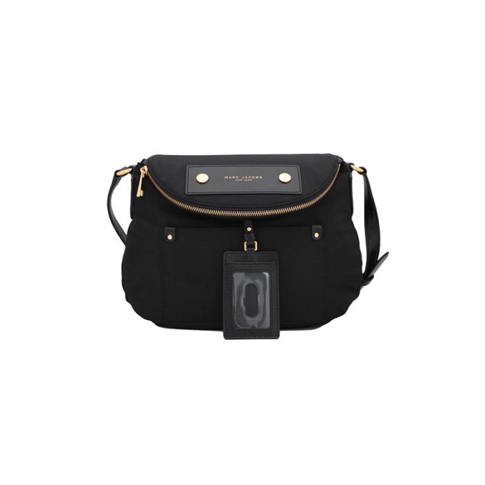Tas Wanita Cewek Perempuan MJ Preppy Natasha Nylon Medium Crossbody Bag - Black 100% ORIGINAL