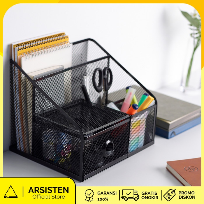 

tempat ATK desk organizer stationery stand Pengatur meja kerja 25x20cm