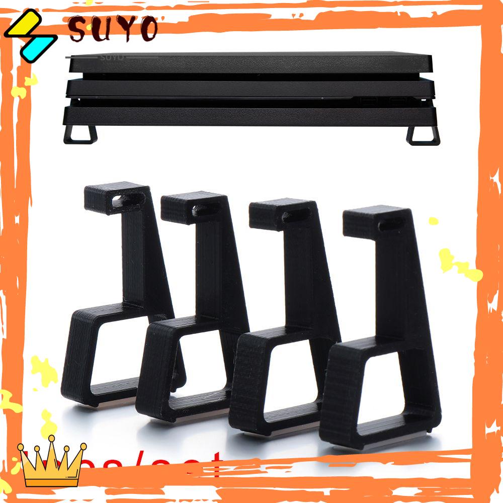 SUYO 4pcs Aksesoris Holder Konsol Meningkatkan Penyangga Base Stand Untuk Sony PlayStation4 PS4 Slim Pro