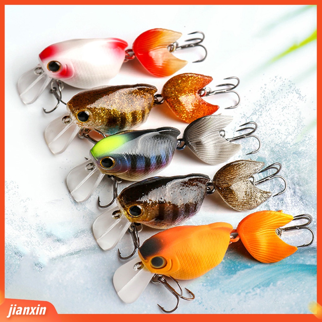 (In Stock) 5.8cm Umpan Mulut Ayam 3D Simulasi Fisheye Tajam Kait Menggoda Angling Manusia Hidup Buatan Crankbait Memancing Luar Ruangan