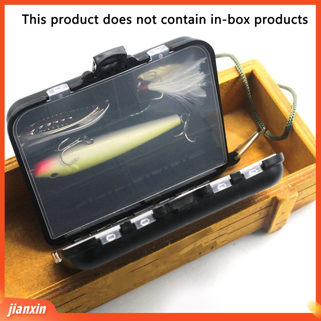 (In Stock) Kotak Umpan Pancing Dengan Lanyard Dapat Dilepas 11kompartemen Umpan Kait Aksesoris Organizer Case Perlengkapan Memancing