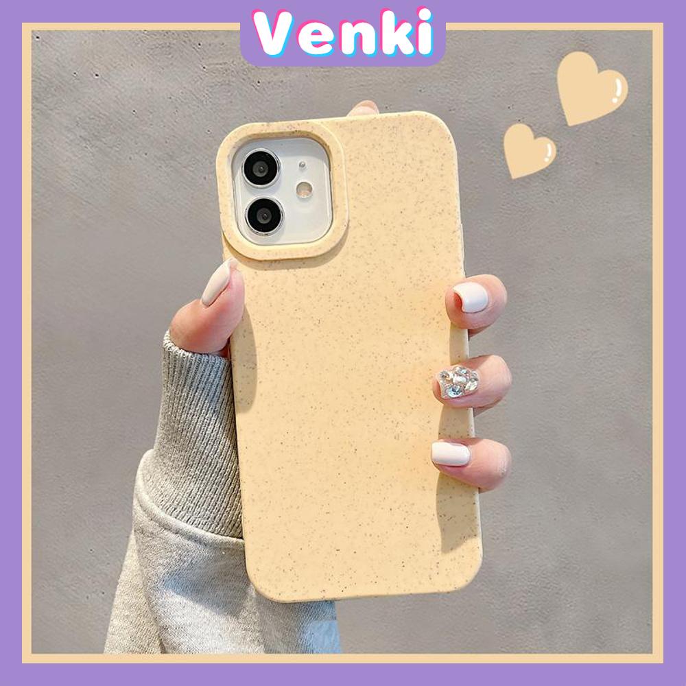 VENKI - Untuk iPhone 11 iPhone Case Ramah Lingkungan Rumput Gandum Phone Case TPU Lembut Shockproof Perlindungan Sederhana Warna Solid Kompatibel dengan iPhone 14 13 Pro max 12 Pro Max 11 xr xs 7 8