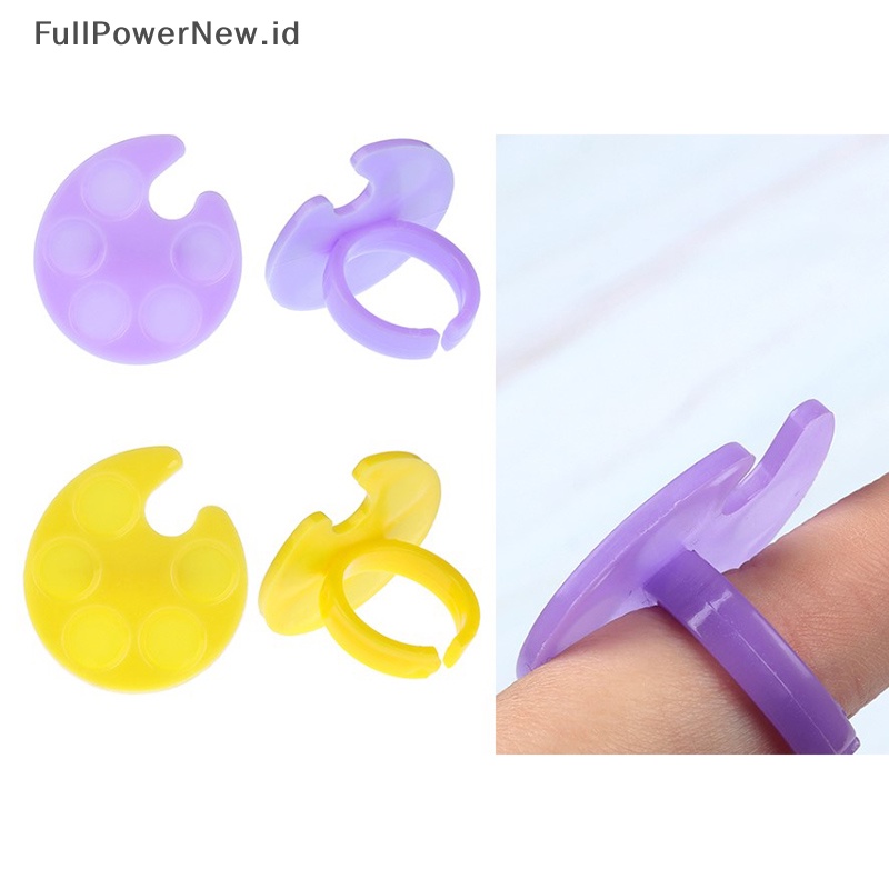 Power Palette Mini Nail Art Piring Plastik Jari Cincin Akrilik Paing Gambar Holder ID