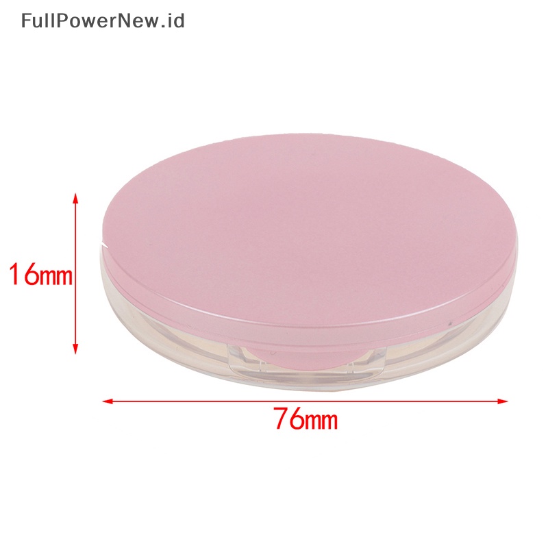 Power Portable Alat Ayak Kosmetik Kosong Wadah Toples Longgar Kotak Puff Case Dengan Cermin ID
