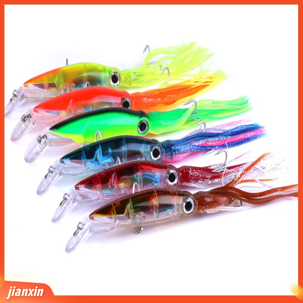 (In Stock) Simulasi Memancing Gurita Manusia Hidup Buatan Lembut Tajam Lure Hooks Bait Tackle