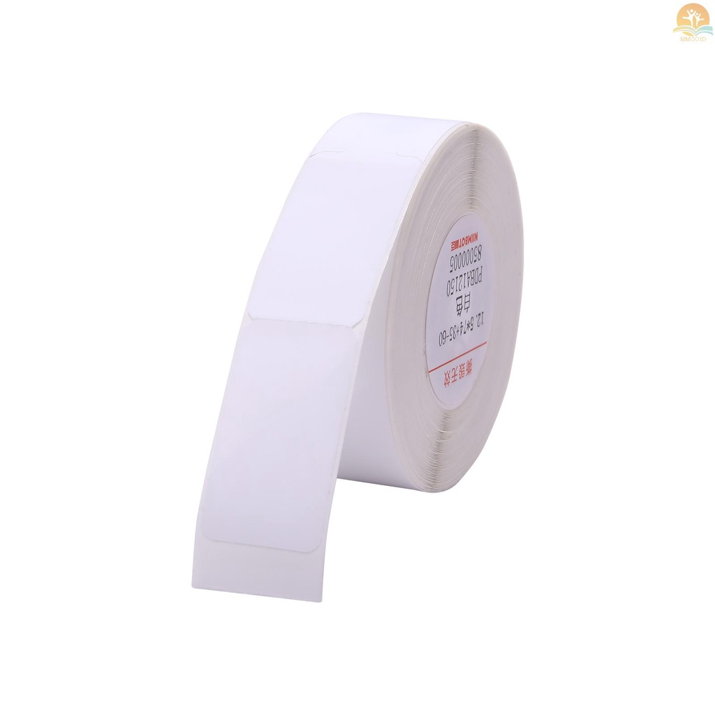 In Stock Niimbot Thermal Transfer Cable Label Skicker Kertas PET Untuk B18 Label Printer Barcode Harga Size Nama Label Kosong Tahan Air Sobek 14x120mm 55sheets /roll Untuk Pric