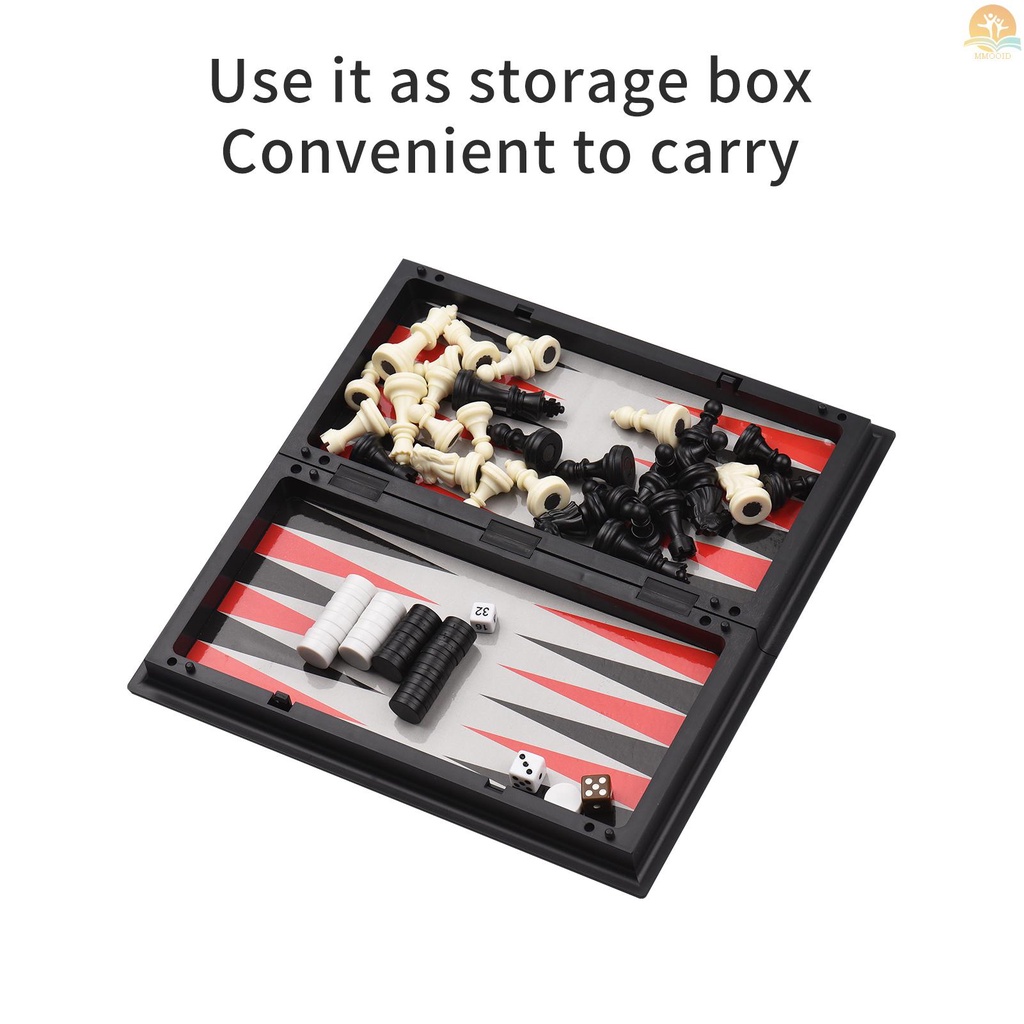 In Stock Travel Chessboard Game Portable Internasional Chess Set Magnetic Foldable Board Entertainment Hadiah Edukasi Untuk Anak Siswa Dewasa Keluarga Rumah Sekolah Travel