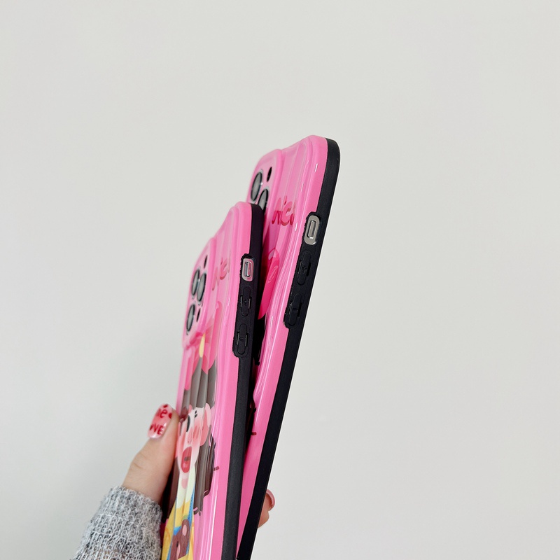 Nice Little Girl Soft Silicon Case HP iP iPhone 14 + Plus 12 13 Pro Max 11 IMD Bear Doll Casing Apple