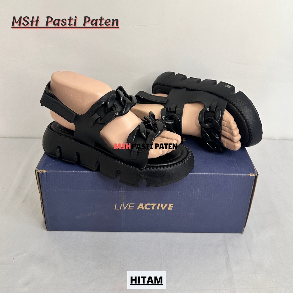 Sandal Gunung Karet Import Motif Rantai Wanita Anti Slip