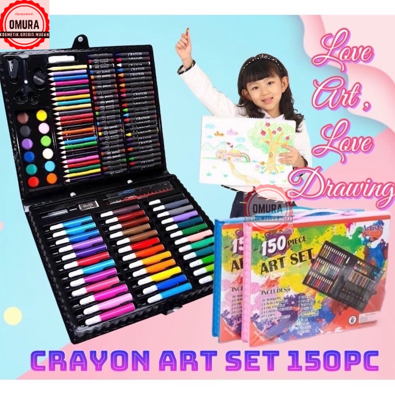 

0M SET CRAYON isi150 ALAT MEWARNAI TERMURAH LENGKAP