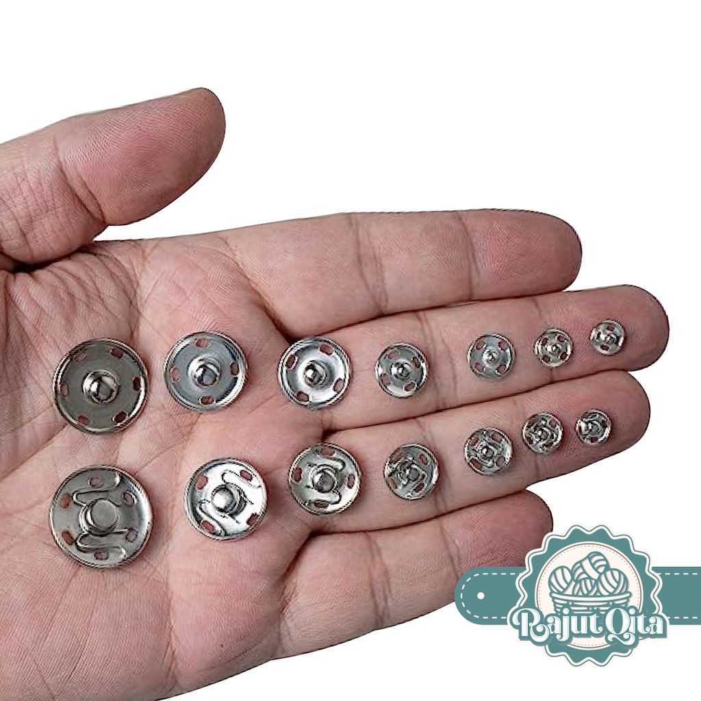 Kancing Cetik / Cetet / jepret Lembar KECIL BESAR TERLENGKAP