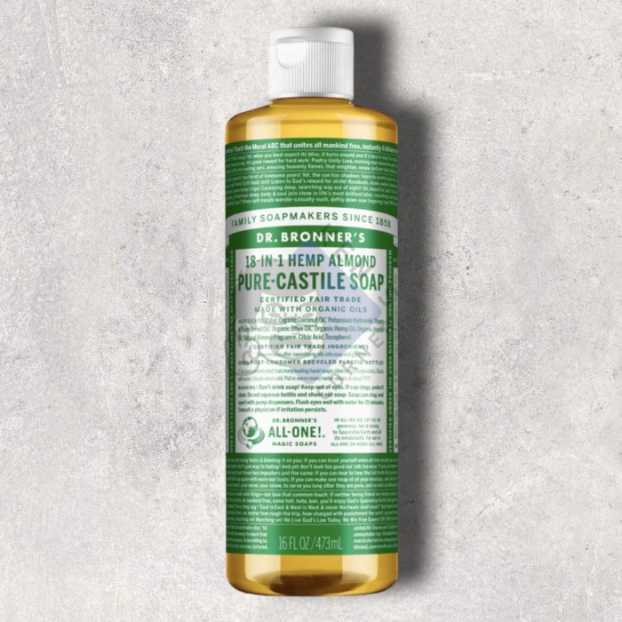 Dr Bronner's Castile Soap Almond / Sabun Untuk Kulit kering