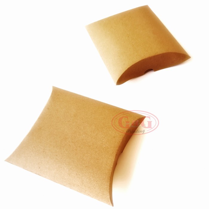 

Paper Bag Pillow Gift Box Kotak Hadiah Packaging Kraft, 14x15,5x3,5 cm