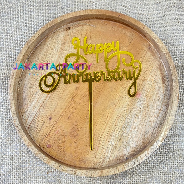 Cake Topper Happy Anniversary #2 / Topper Cake Dekorasi Kue