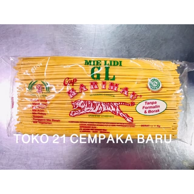 

Mie Lidi GL Cap Harimau 1 KG | Mi Lidi Mentah Mi Gandum Mi Kiloan 1KG