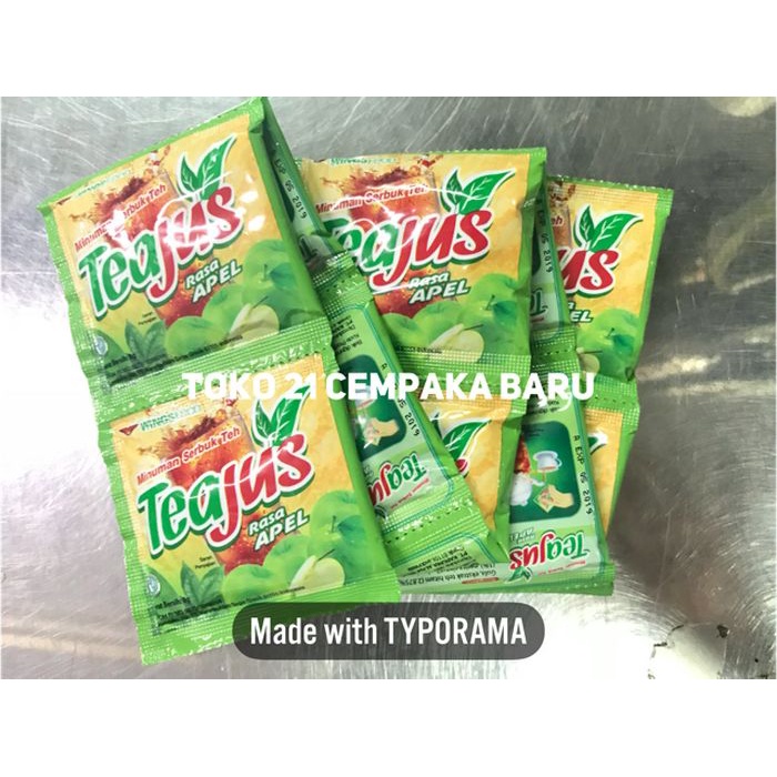 

TeaJus APEL 1 RENCENG isi 10 SACHET | Minuman Serbuk Teh Tea Jus APPLE