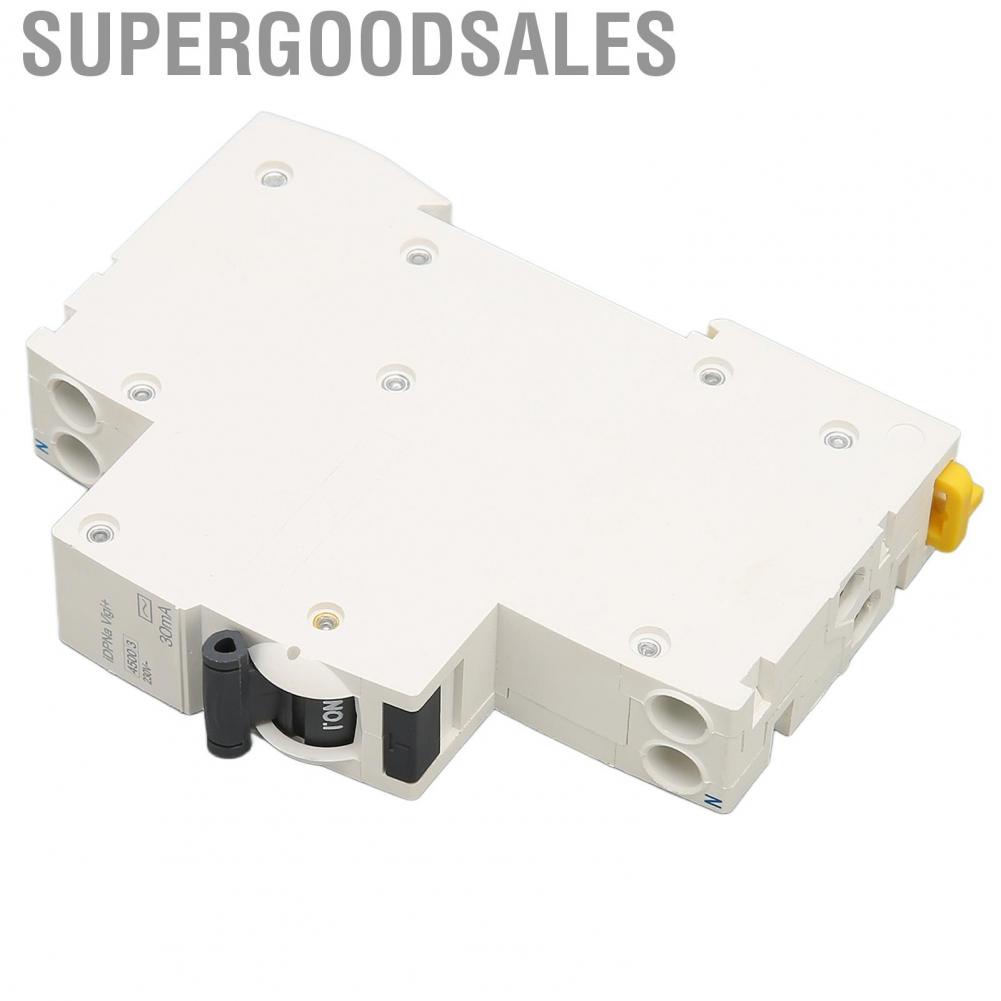 Supergoodsales Integrated Circuit Breaker  Insulation 1P+N Leakage Protection Environmentally Friendly Flame Retardant PC Case for Industrial Places