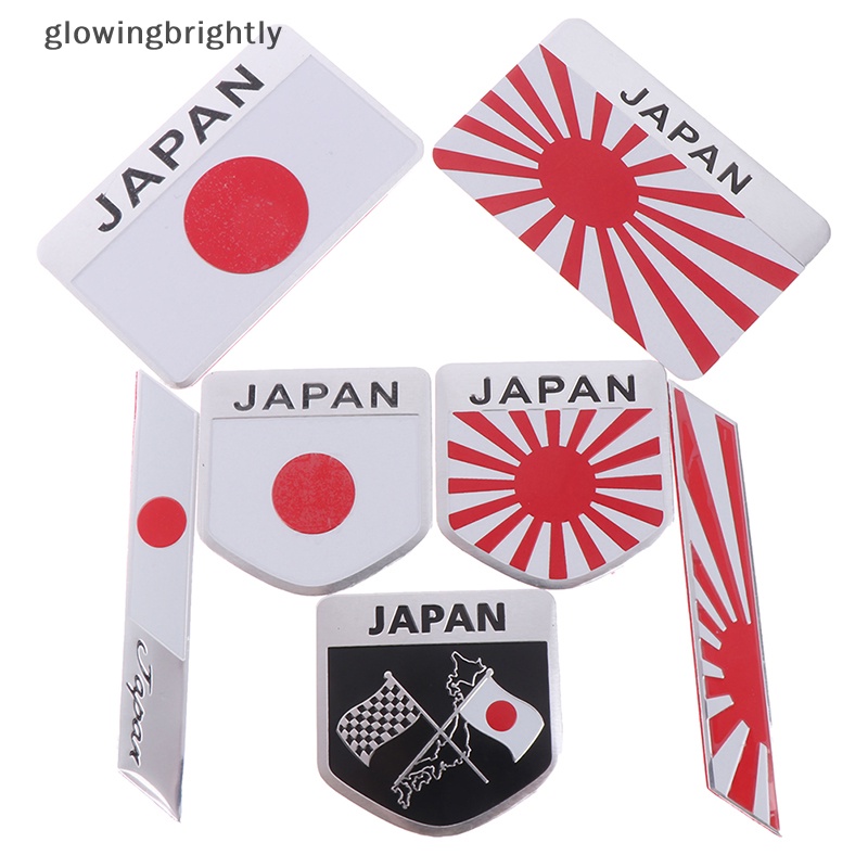 [glowingbrightly] 1pc Bendera Jepang o emblem alloy badge Mobil Motor decor ers TFX