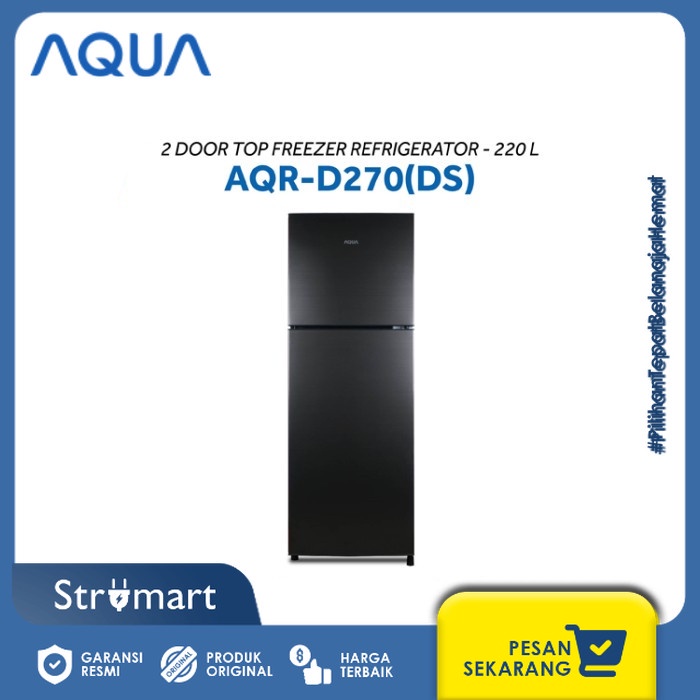 KULKAS AQUA 2 PINTU AQR-D270 (DS)