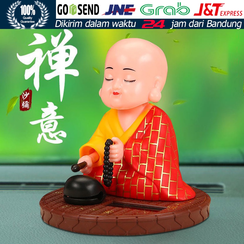 Pajangan Biksu Solar / Patung Biksu Goyang /  Head Goyang Miniature Monk / Boneka Pajangan Hiasan So