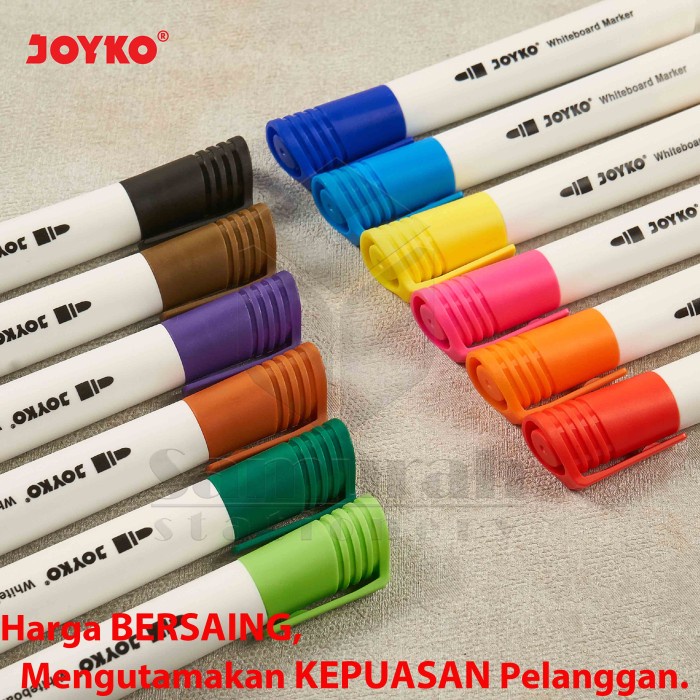 

Spidol Whiteboard Marker Joyko WMC 51 12 Warna Spidol Set Papan Tulis
