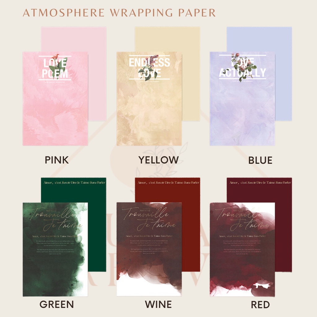 

RUMAH KRAVE - Atmosphere Wrapping Paper Kertas Bunga Buket Kado