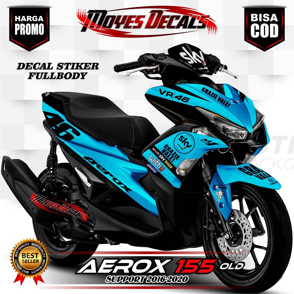 SPARTAN DECAL STRIPING STICKER DECAL FULL BODY YAMAHA AEROX CONECTED GRAZIE VALE