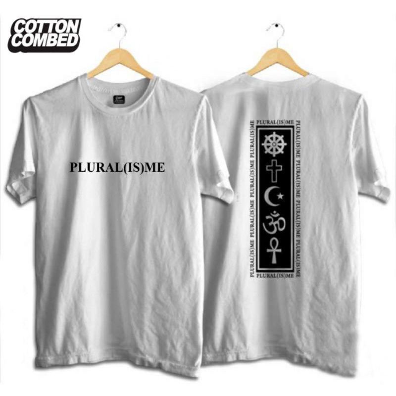 KAOS DISTRO PLURALISME A3 PAKAIAN PRIA, ATASAN PRIA WANITA, TOLERANSI, AGAMA, ISLAM, RELIGI, DAKWAH,