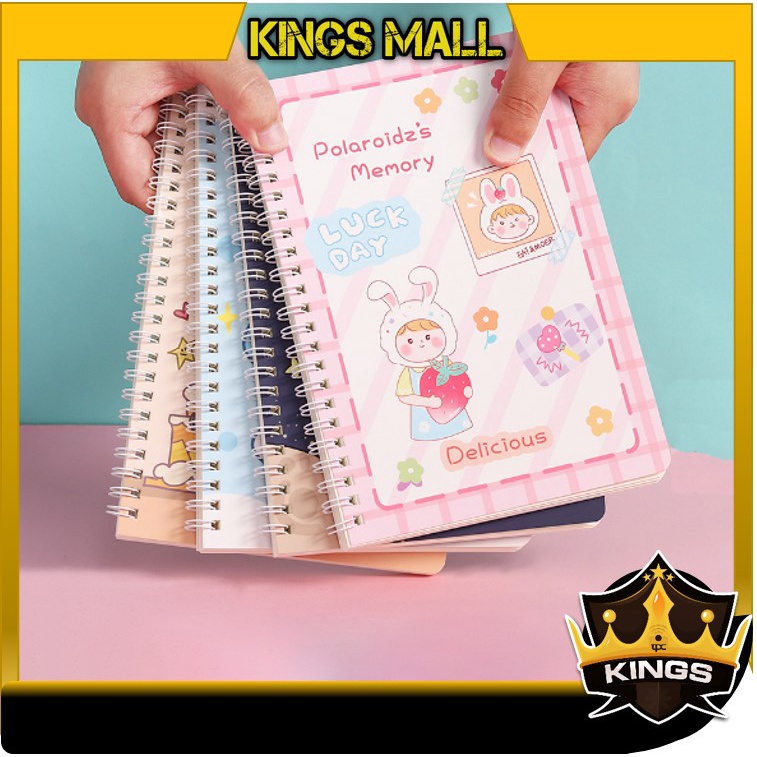 

KINGS - S5908 Buku Tulis A5 Lucu Ring Motif Random 60 Lembar / Diary Book Buku Tulis Anak Sekolah / Buku Agenda / Buku Catatan