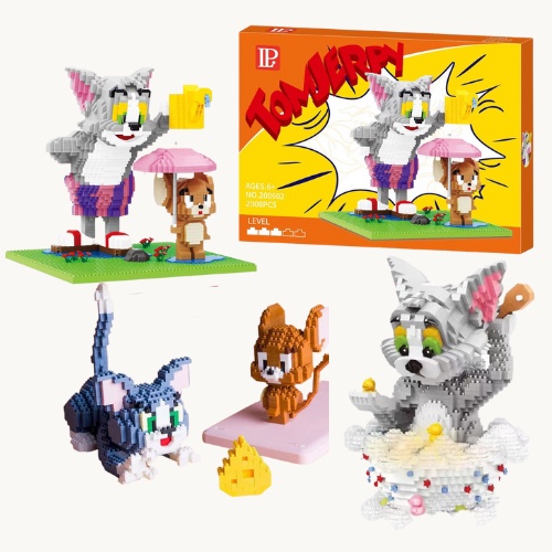 [Randomfinds] Tom and Jerry Series DIY Brick Big Jumbo / Building Nano Block Besar / Mainan Balok Susun Kartun