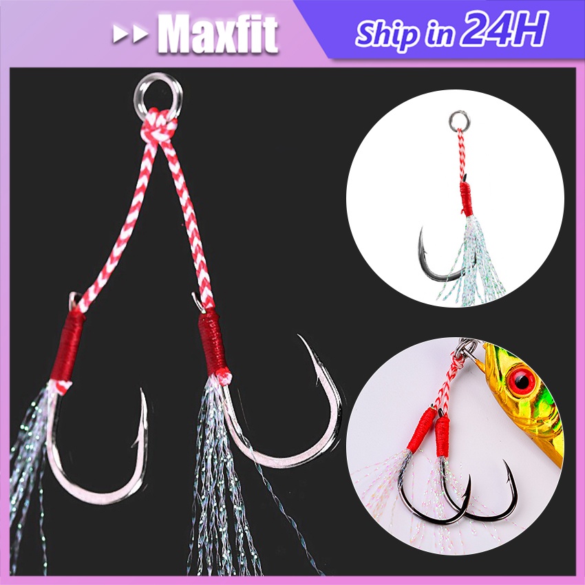 Fishing Hook Jigging Double Assist Hook Pancing Kail Single / Hook Double Hook