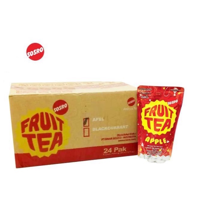 

Sosro Fruit Tea Apple Pouch 200 ml x 24 pcs DUS Teh Buah Apel 200 ml ORIGINAL