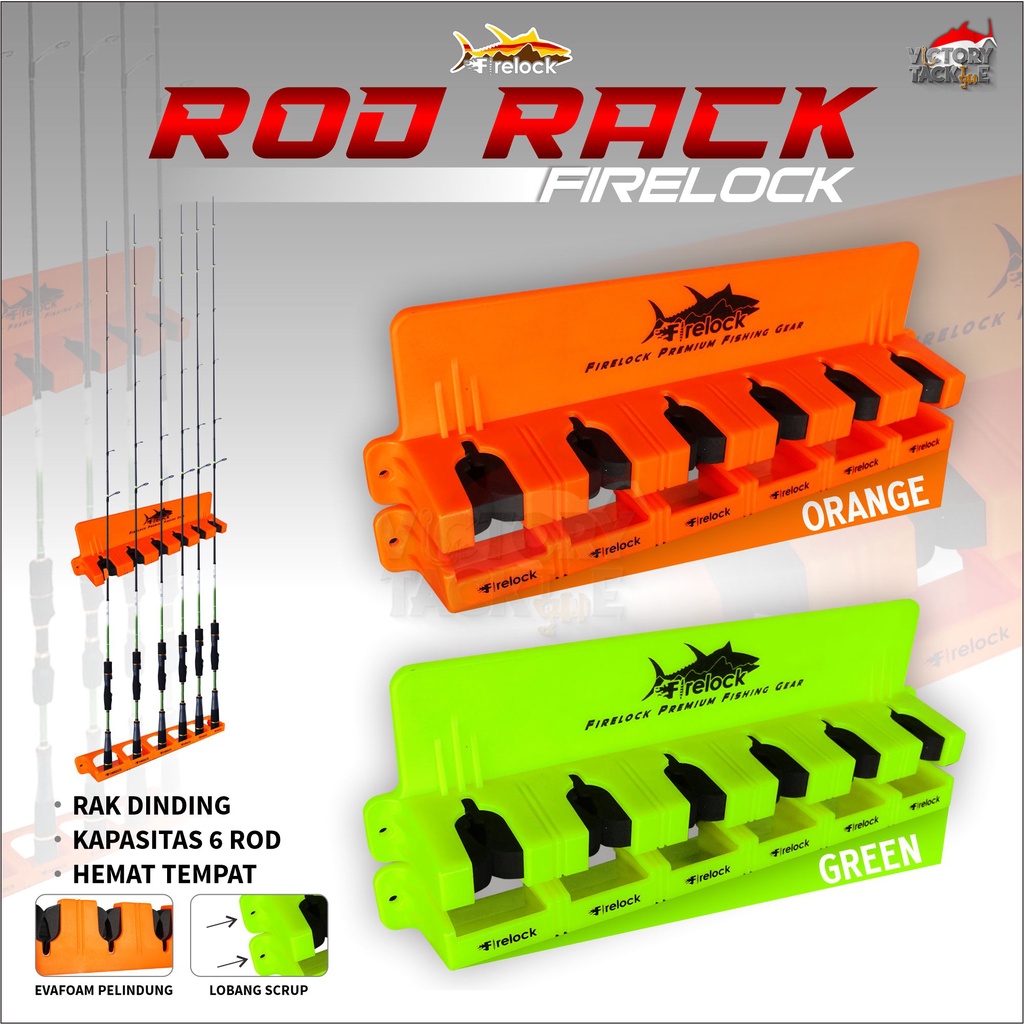 TEMPAT JORAN FIRELOCK FIRELOCK ROD RACK RAK JORAN DINDING RIPTIDE ROD RACK RAK JORAN RIPTIDE BAHAN A