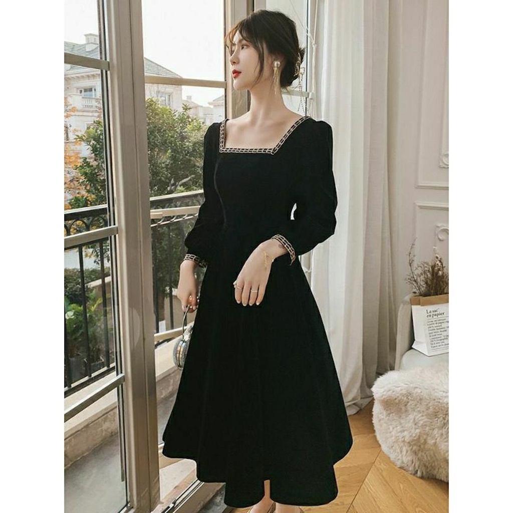Dress Wanita U neck Import