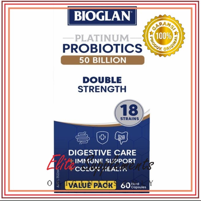 Bioglan Platinum Probiotic 50 Billion 60 Capsules