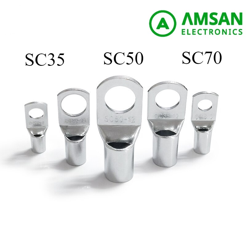 Skun SC Kabel Lug Terminal Konektor Sepatu Kabel Skun SC35-6 8 10 SC35-12 SC50-8 10 12 14 SC50-16 SC
