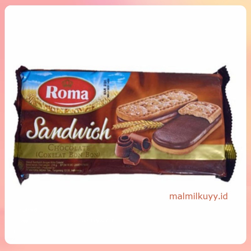 

roma sandwich coklat 216gram