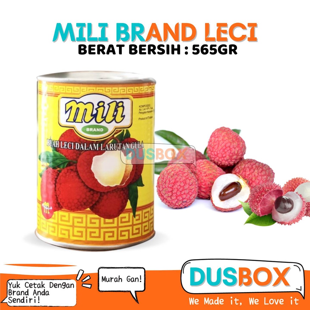 

Mili brand Lychee / Buah Kaleng / Buah Kaleng Leci / Mili Brand 565 Gram