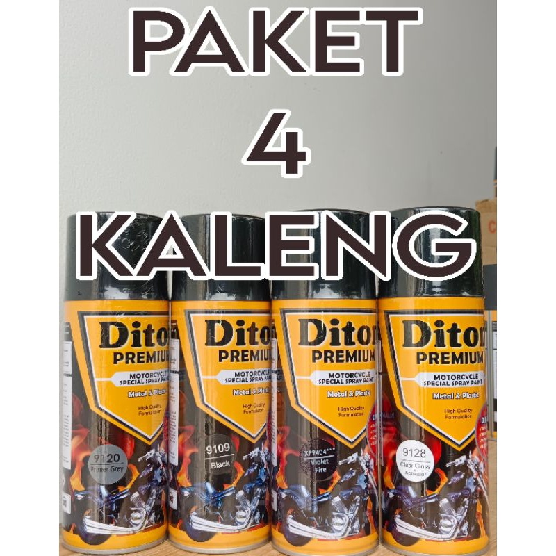 cat spray PAKET 4 KALENG pilok pilox diton premium VIOLET FIRE XP 9404*** xitalic violet fire 9404 4