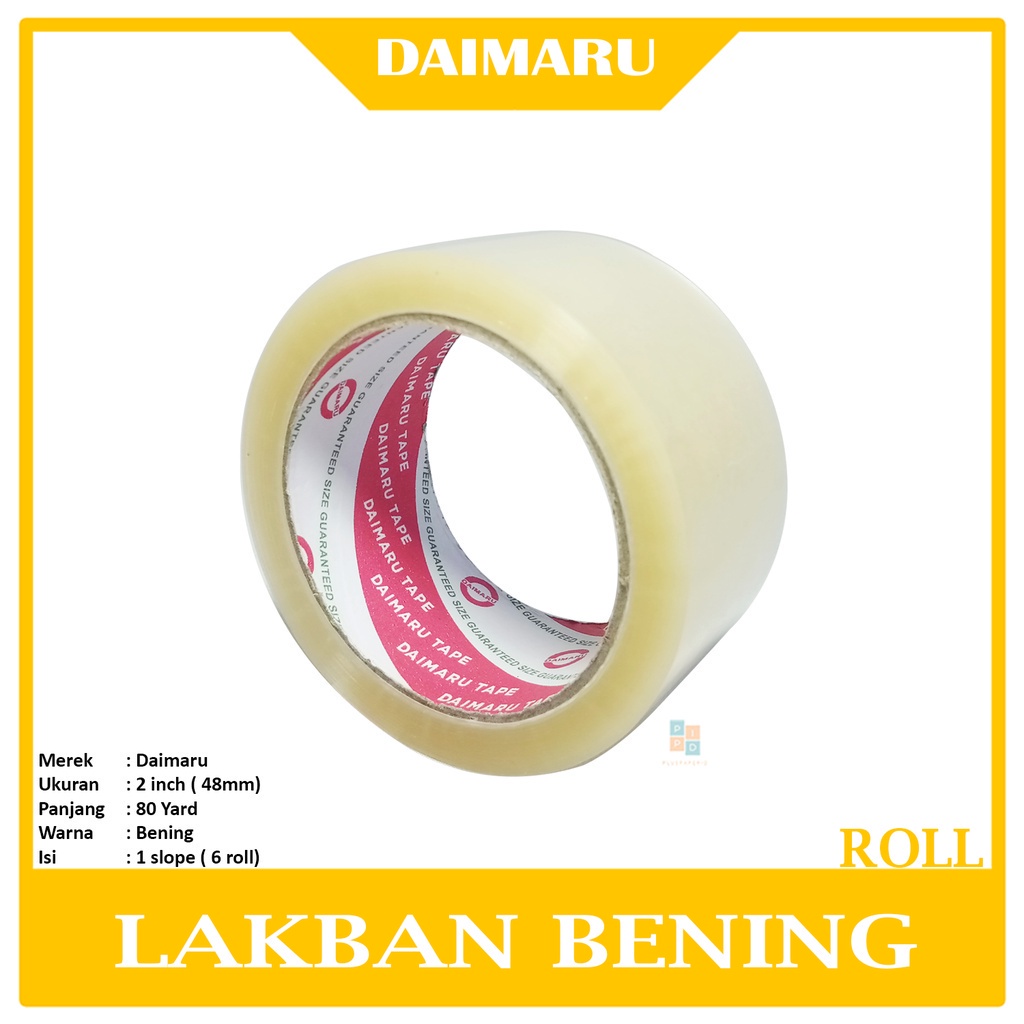 

DAIMARU - Varian Lakban Bening 48mm x 80 Yard - Roll