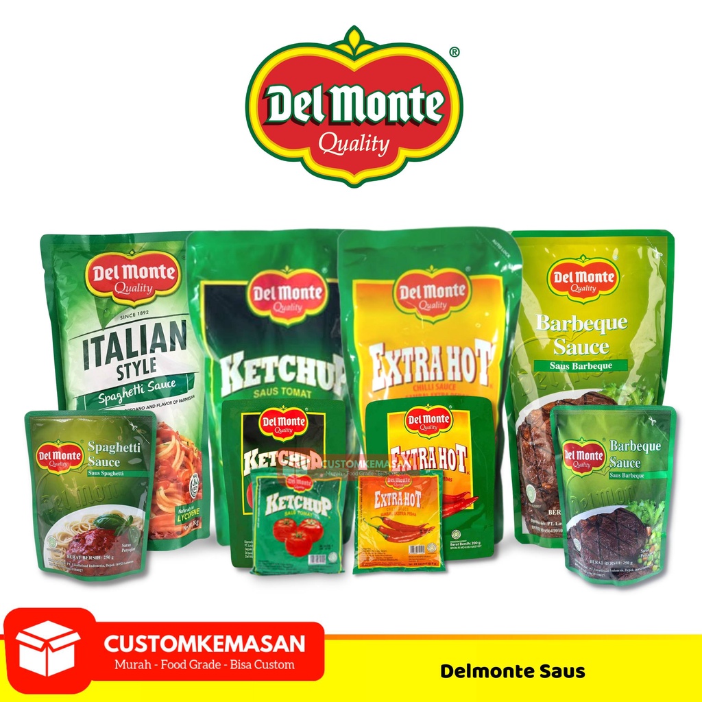

Saus Delmonte / Saus Spaghetti / Saus Barbeque / Saus Tomat / Saus Extra Pedas / Saus Spaghetti Delmonte