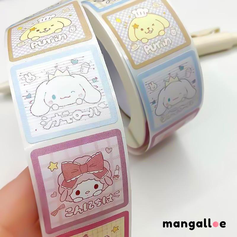 

Kartun Lucu Bahan Scrapbook Sticker Melody Crayon Shin-chan Line Dog DIY Stiker Dekoratif -MG