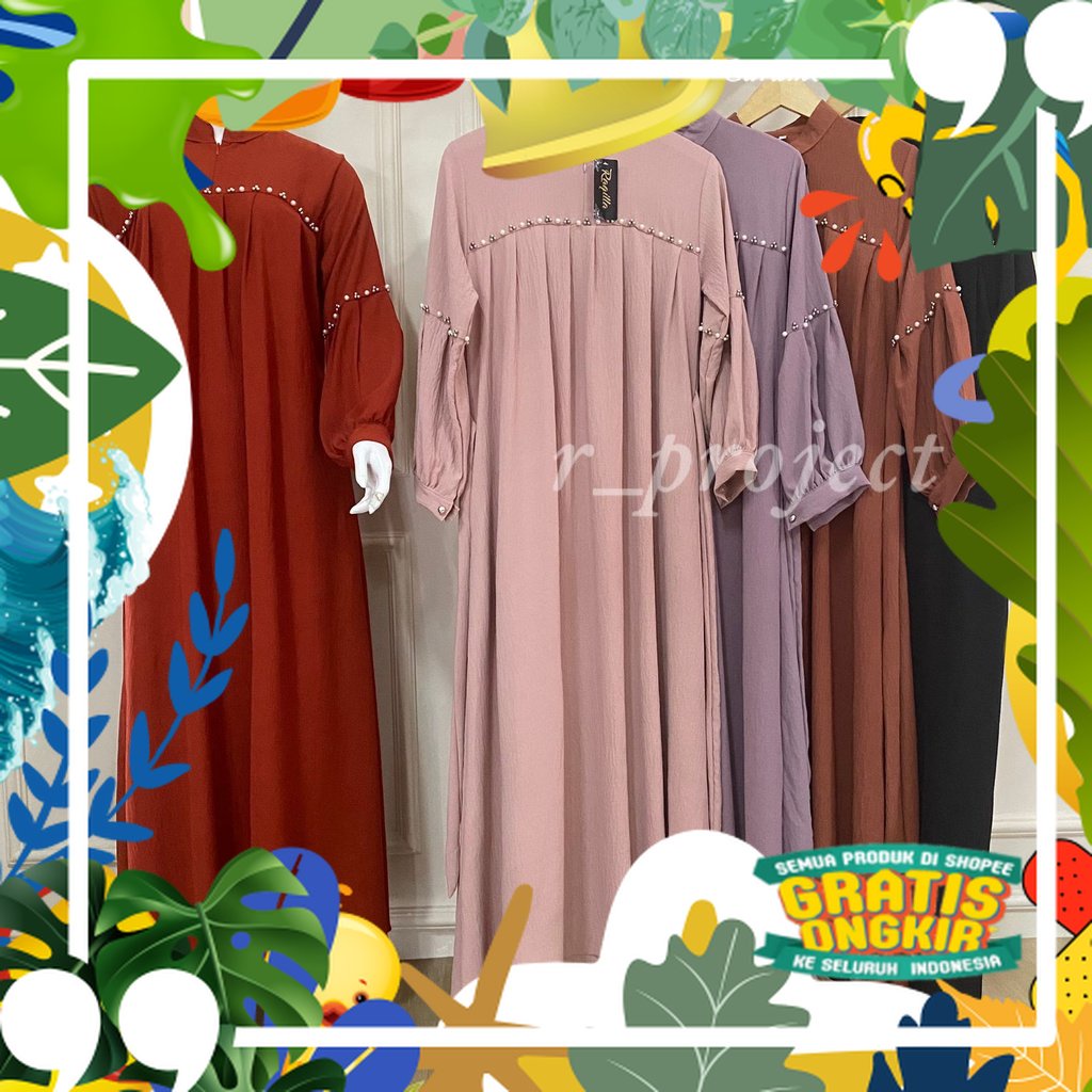 Melisa maxi | bahan cey crinkle | fashion muslim/ solat sholat ied idul adha