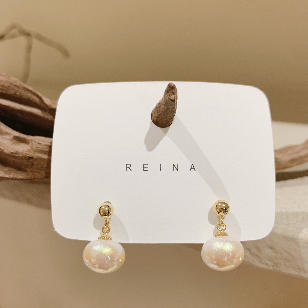 Anting Liontin Mutiara Anting Sensor Tingkat Cahaya Sederhana Mewah
