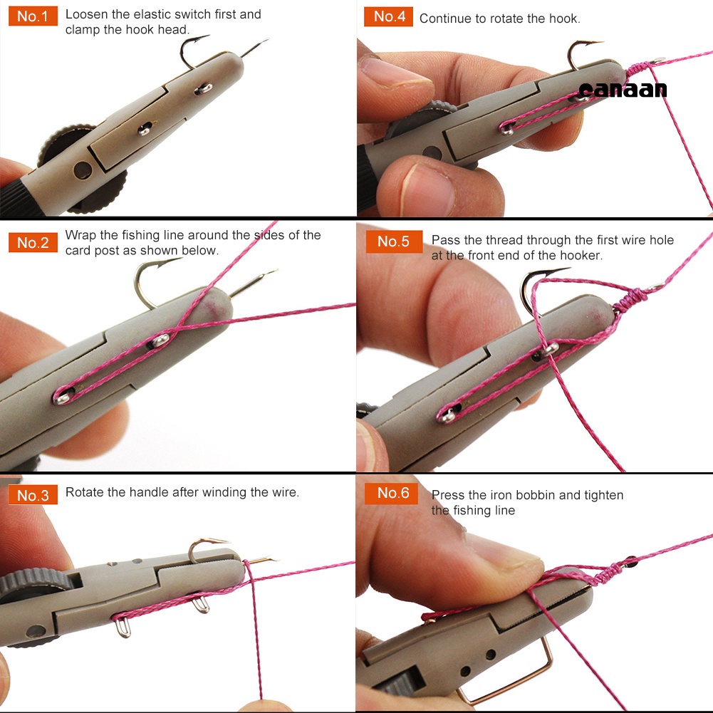 Cnn-manual Fishing Tackle Hook Tier ABS Fishhook Knotter Line Alat Pengikat Pengencang