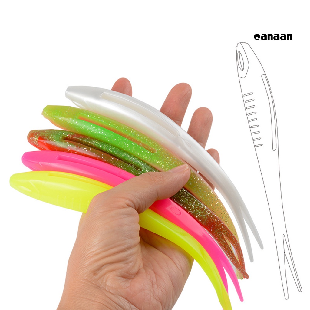 Cnn-3pcs 17cm/16g Soft Lure Elastisitas Tinggi Tahan Gigit Menggoda Simulasi Besar Bercabang Ekor Mengambang Umpan Memancing Aksesoris