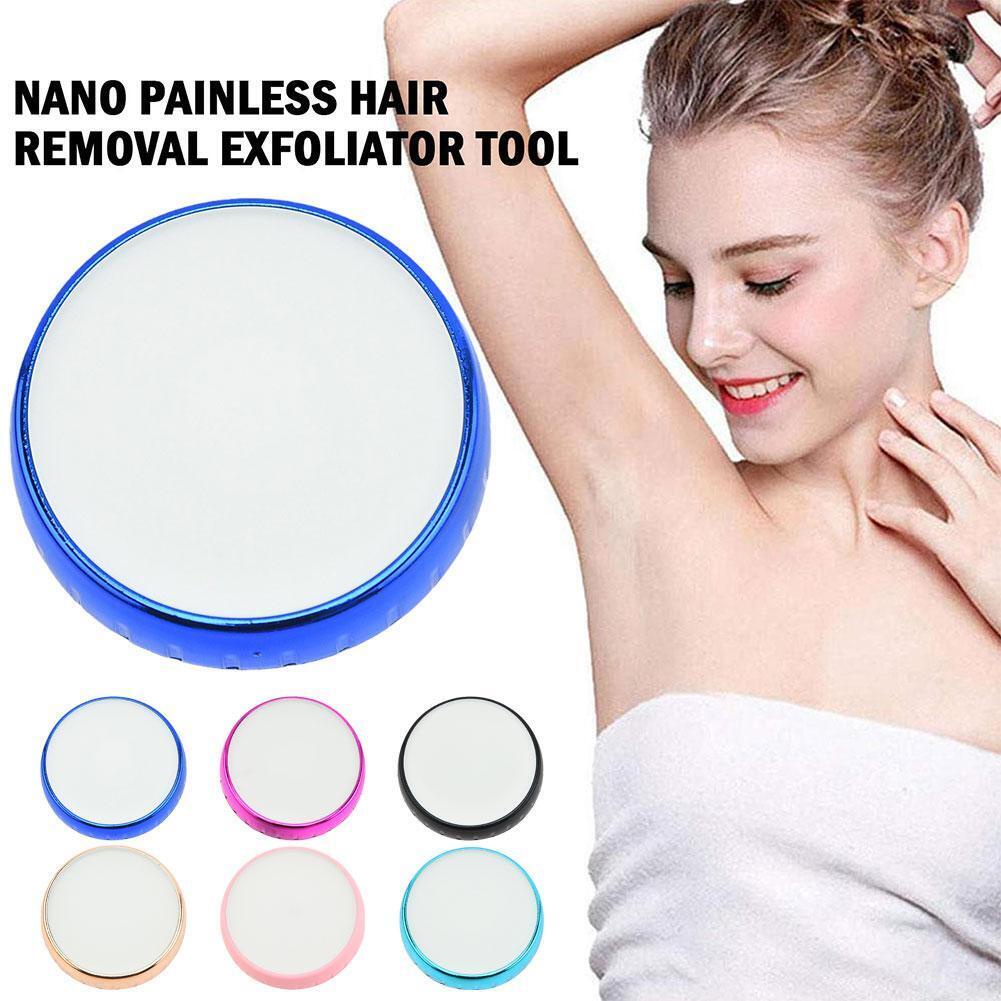 Portable Painless Handheld Hair Polisher Lembut Fisik Bulat Epilator Tahan Lama Penghilang Kulit Mati Alat Perawatan Penghilang Bulu Kulit Universal