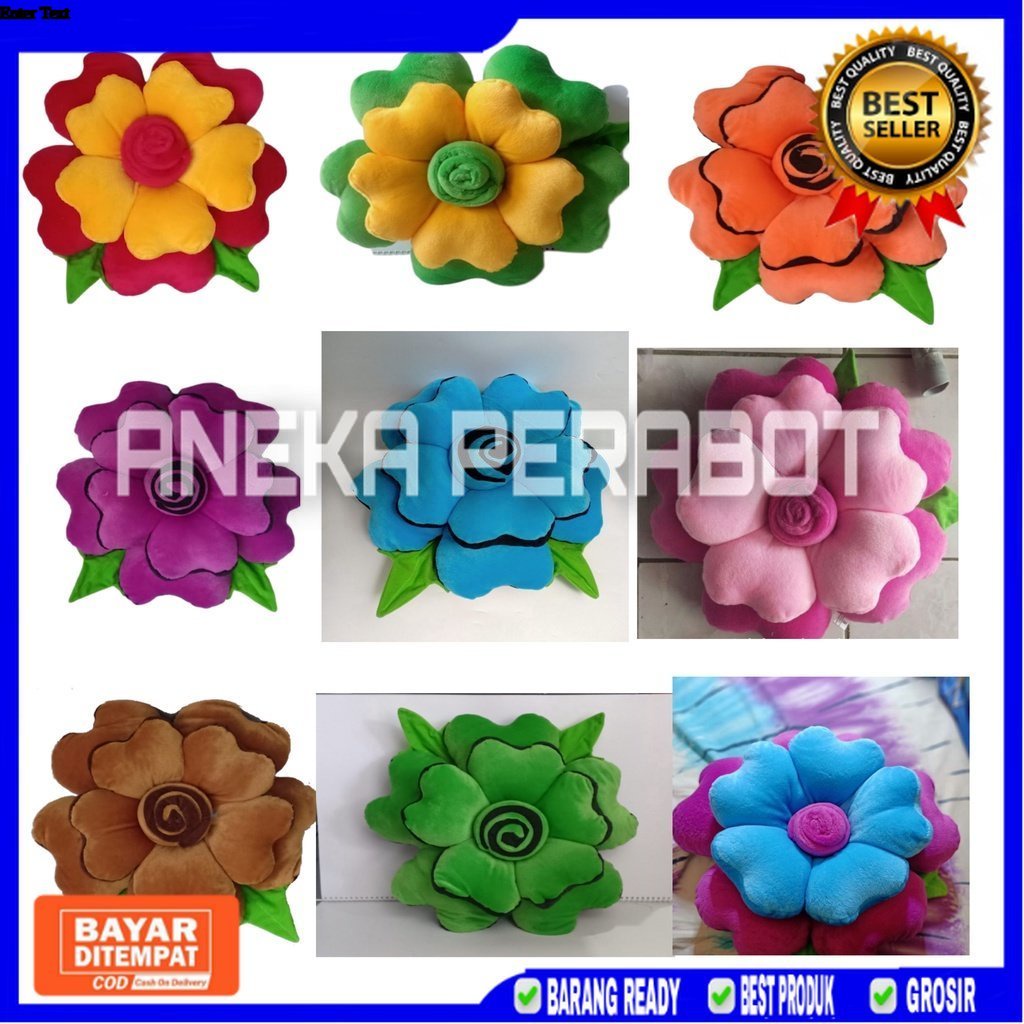 (AP)BANTAL SOFA BUNGA MAWAR BANTAL BUNGA BANTAL SOFA
